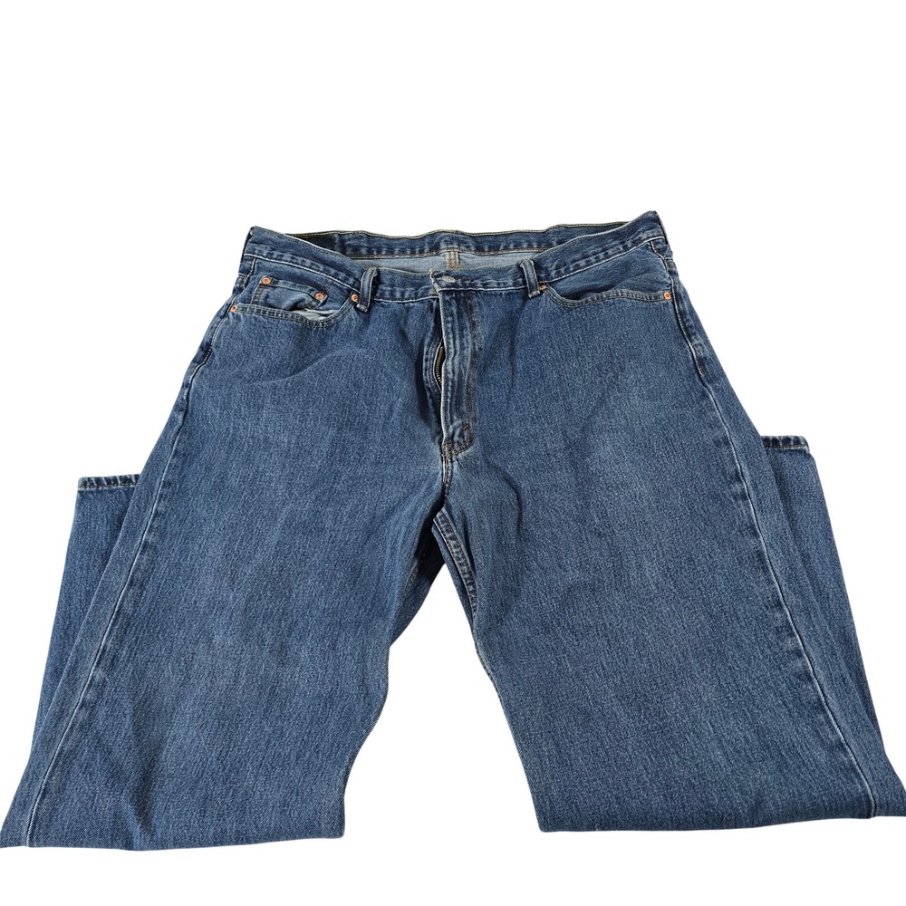 Levis 550 Relaxed Fit Tapered Leg Blue Denim Jeans Mens 42x30 Medium Wash